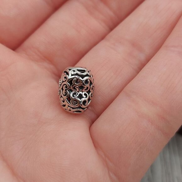 925 Sterling Silver Pink Heart Charm - Picture 3 of 8